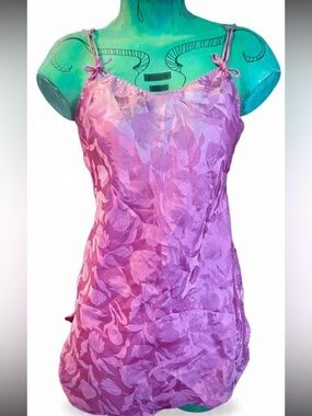 VINTAGE Pink gorgeous tulip Floral Slip Dress